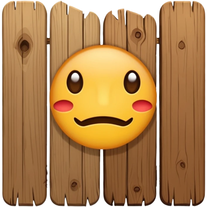 one simple cartoon like wood plank emoji