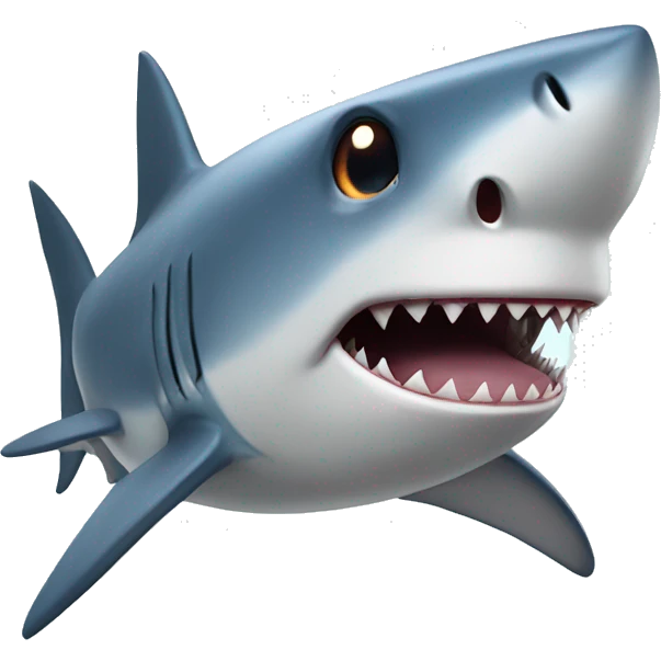Shark with star eyes emoji