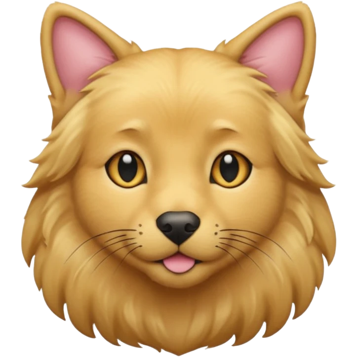 Black cat and golden retrever emoji
