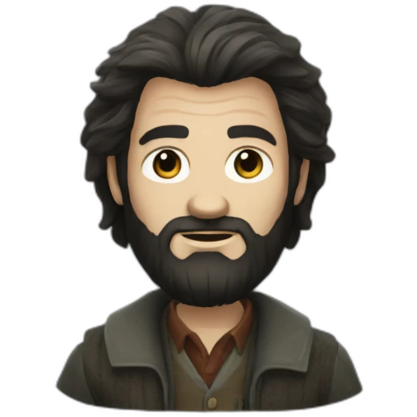 short haired Hagrid from the alan wake universe emoji