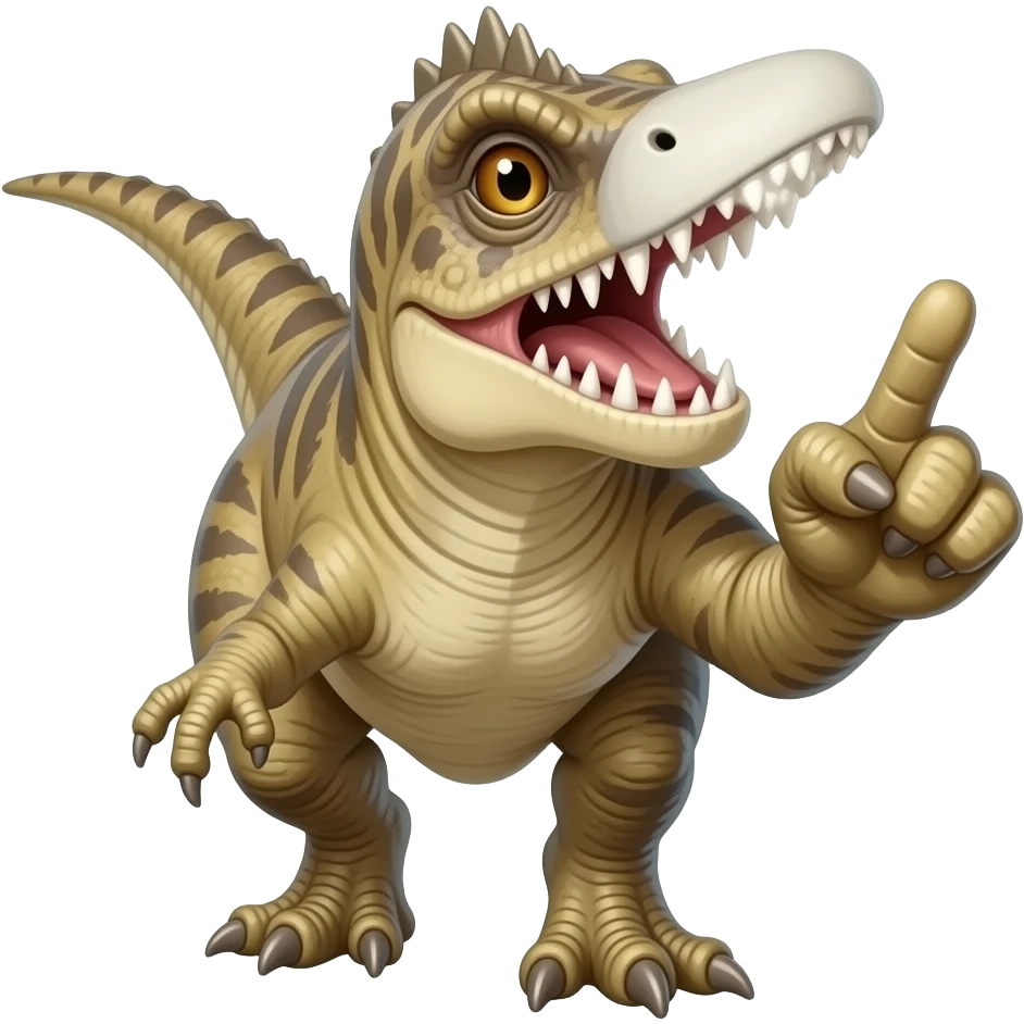 spinosaurus But he's giving the middle finger. emoji