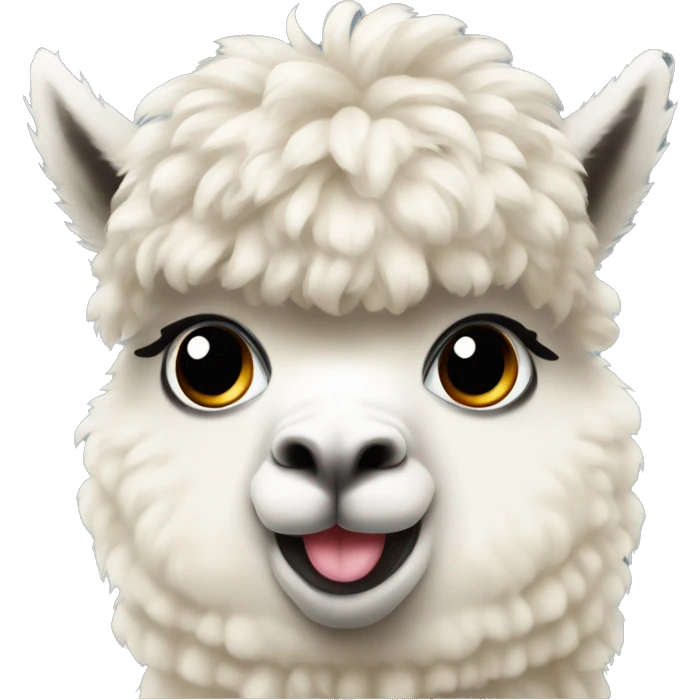 alpaca con fiocco in testa emoji