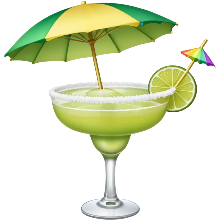 A margarita wearing a party hat. emoji