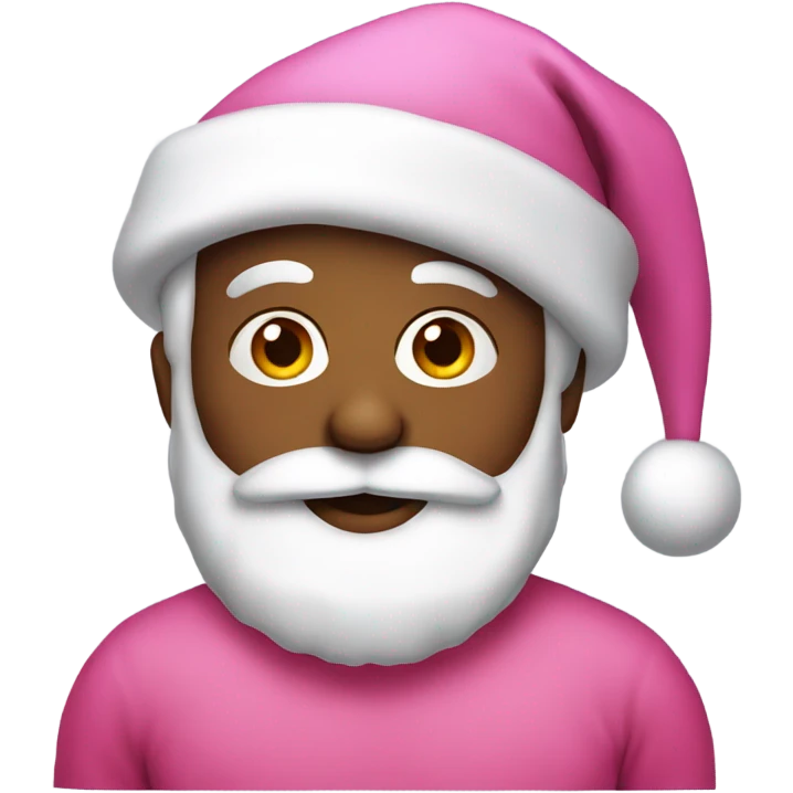 Santa claus with pink hat emoji