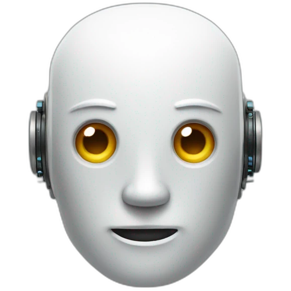 A digital robot emoji