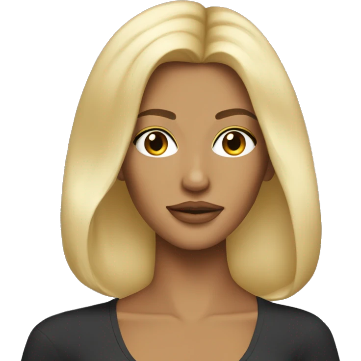 Blonde supermodel with a blowout hair emoji