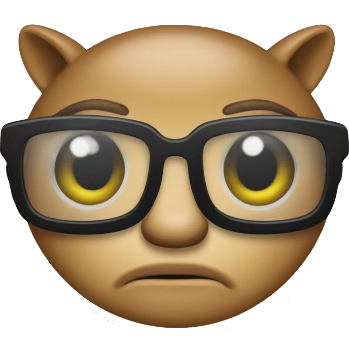 Rana con lentes emoji