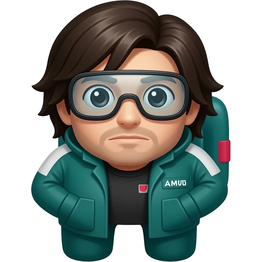 squidgame's frontman that looks like an imposter from among us emoji