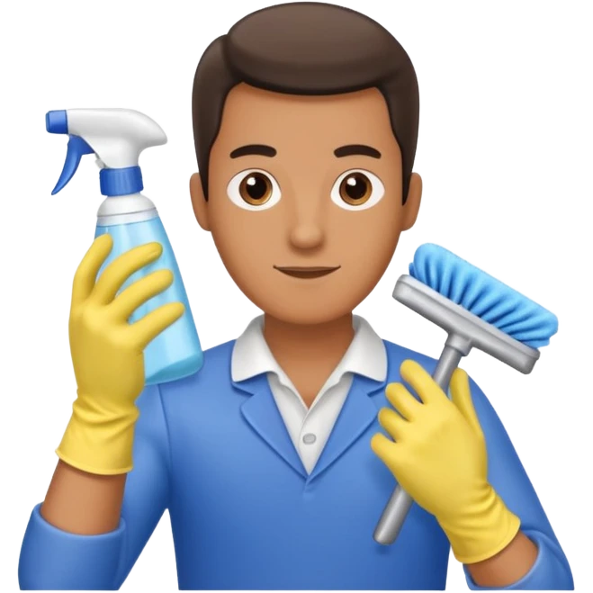 man Cleaning the bathroom emoji