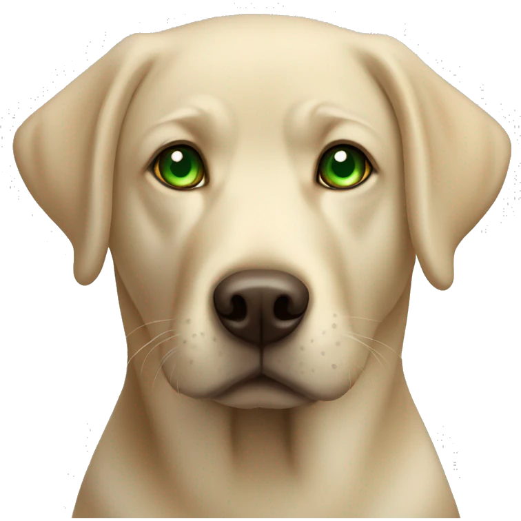 Labrador with green eyes  emoji