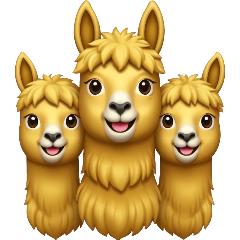golden three headed llama emoji emoji