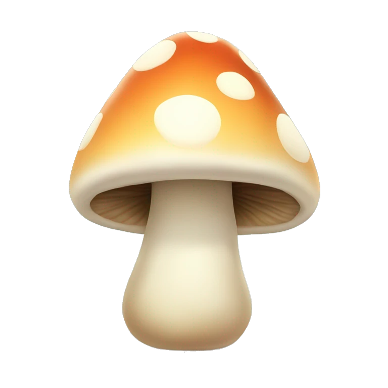 mushroom cute smiling emoji