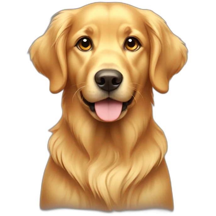 Golden retriever with big cute eyes emoji
