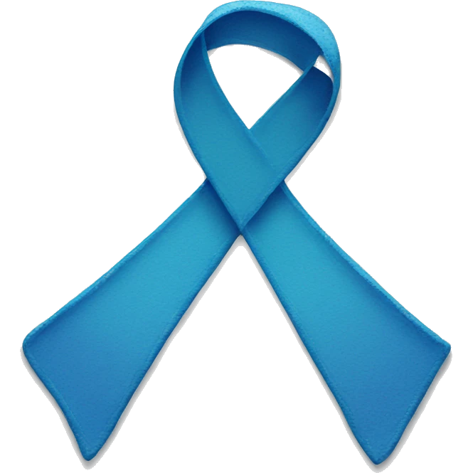 Cancer ribbon in blue  emoji