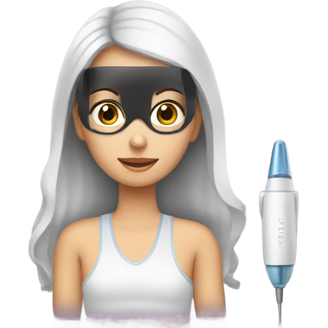 Girl have an appointment for laser epilation emoji