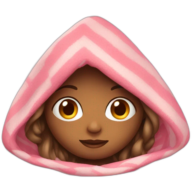 Girl in blanket emoji