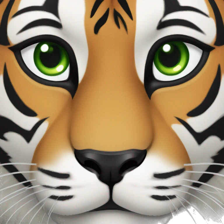 tiger pack green eyes emoji