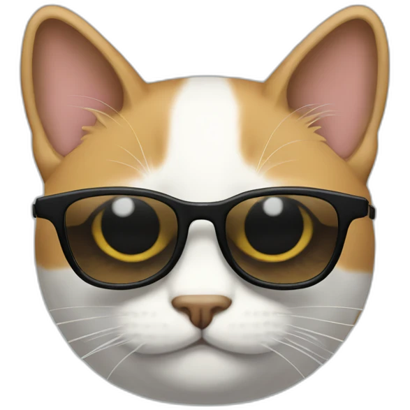 gato con gafas emoji
