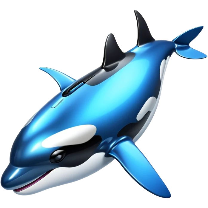 metal cybernetic orca emoji
