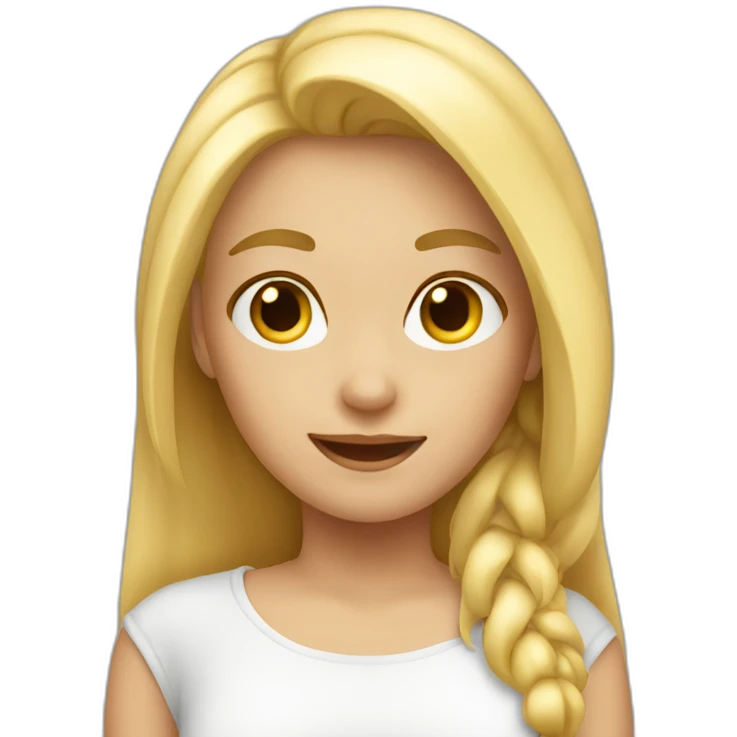 blonde girl had shaking emoji
