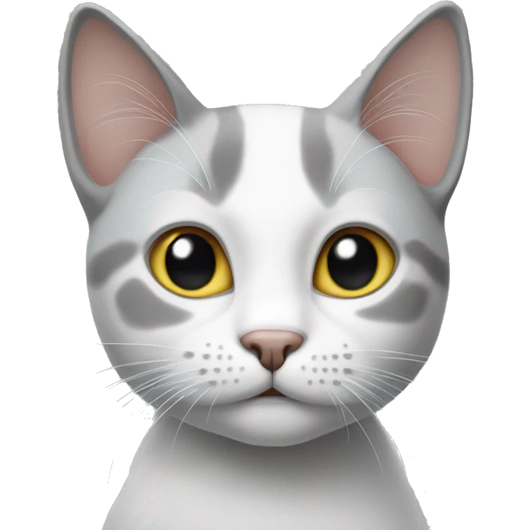 White and grey cat emoji