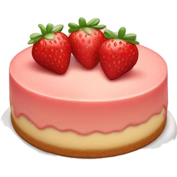 Strawberry cheesecake emoji