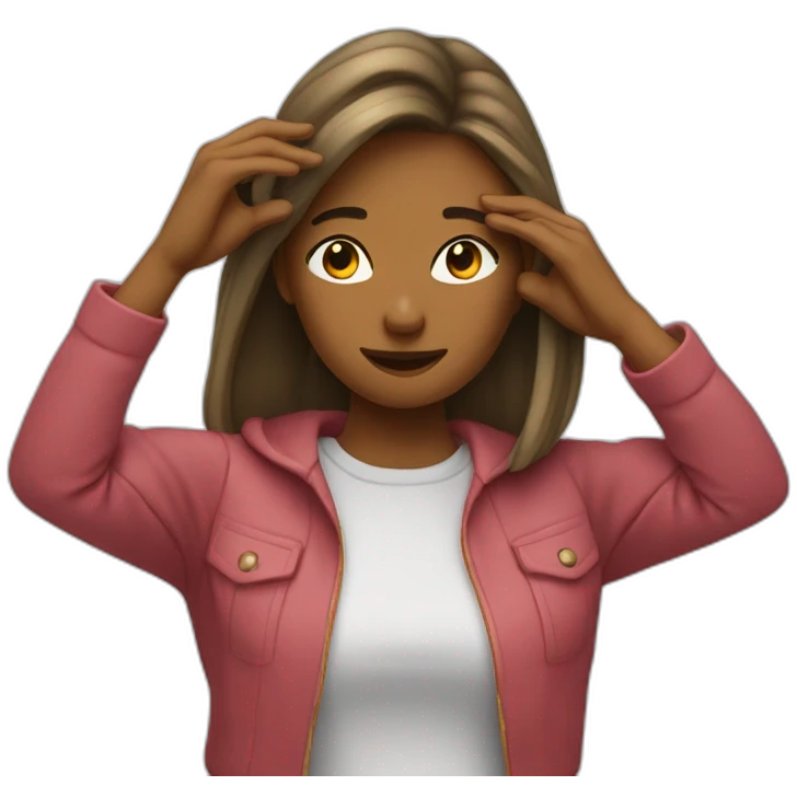 femme qui fait un dab emoji