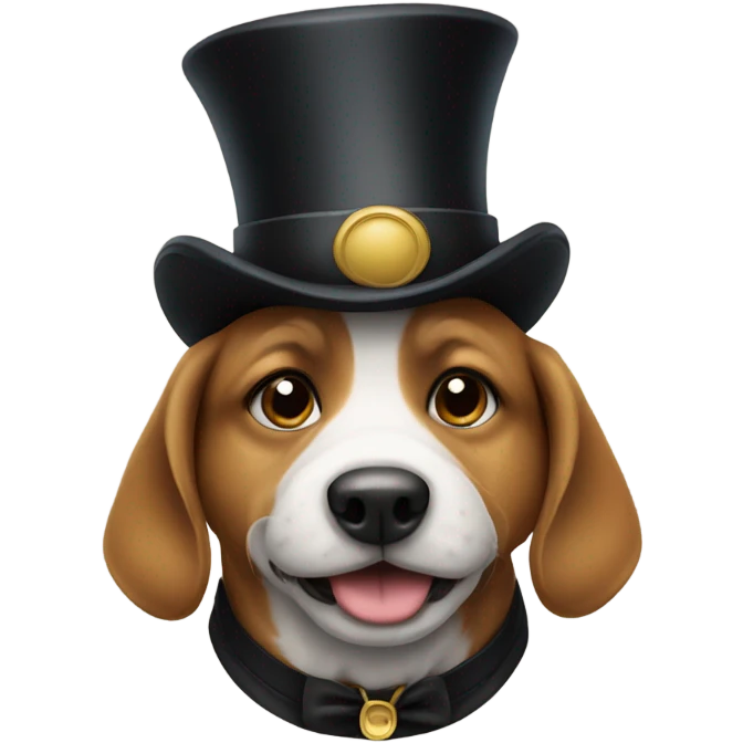 Dog with tophat emoji