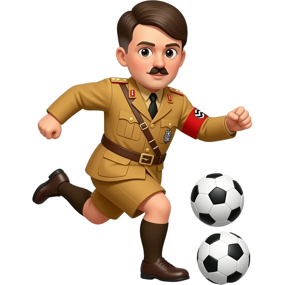 Hitler playing football emoji