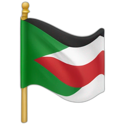 Drapeau Algérie avec la Palestine dessus emoji
