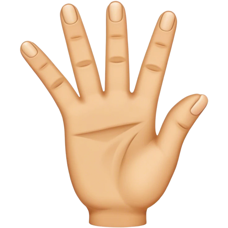 Three fingers emoji