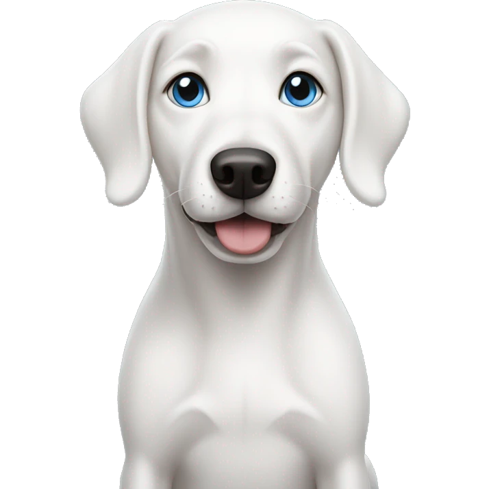 White dog with blue eyes emoji