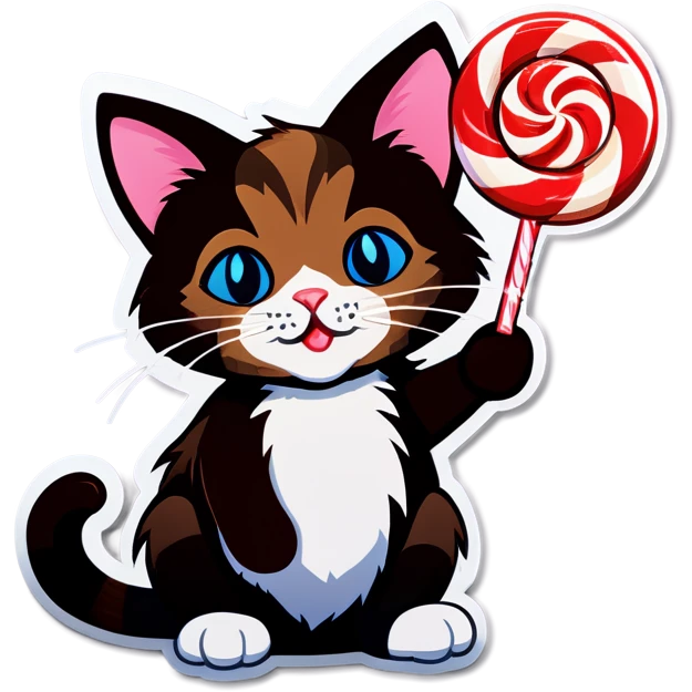 Cat with candy emoji