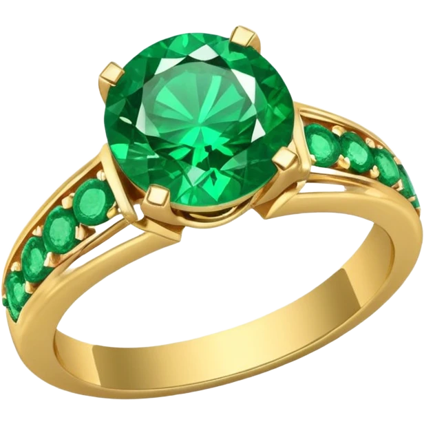 glitter esmerald married ring emoji