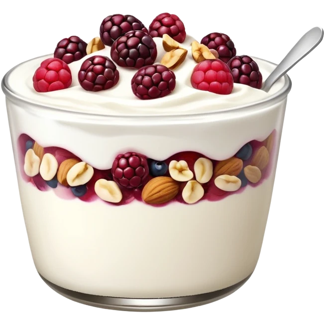 Greek Yogurt with Berries and Nuts emoji