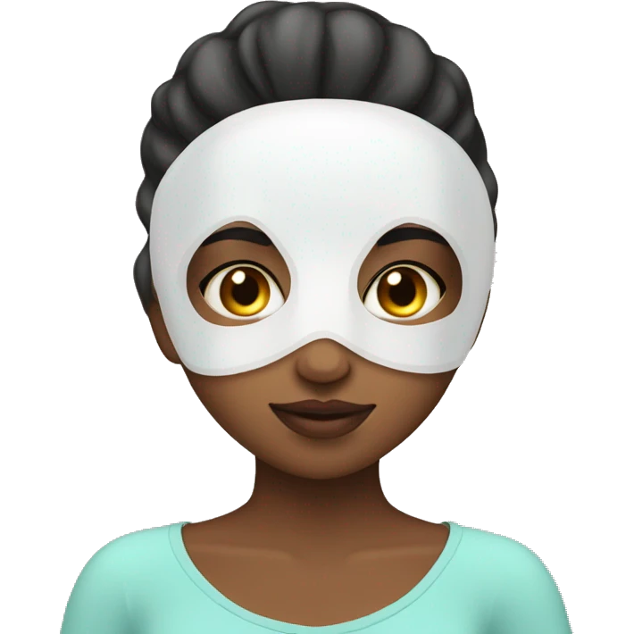 the girl with the beauty mask on her face emoji