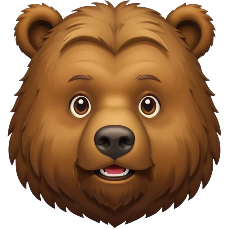 Grizzly bear with a beard emoji
