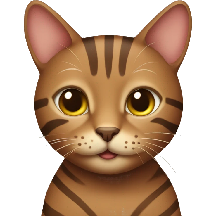 Brown cat with stripes  emoji