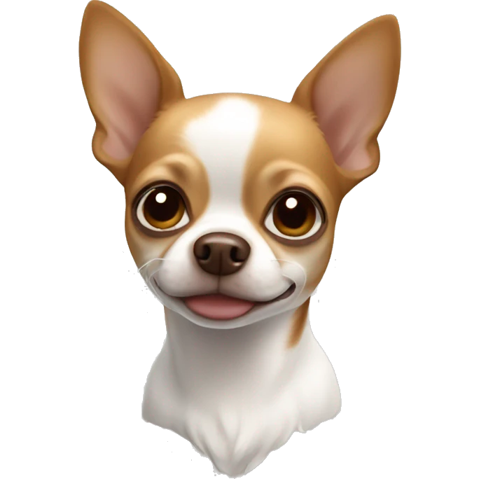 Brown and white chihuahua emoji