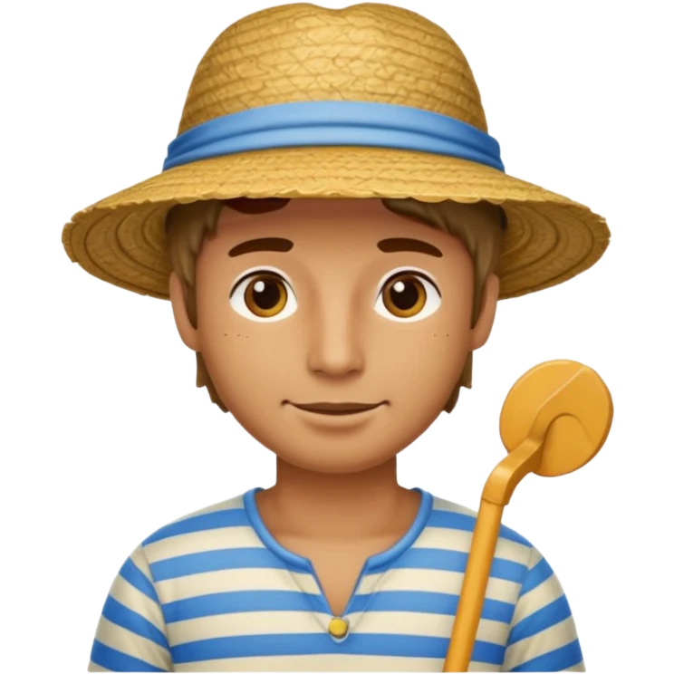 Gondolier striped shirt emoji