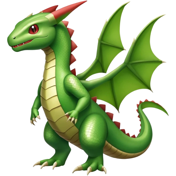 Flygon-Larvitar-Fraxure-hybrid-creature, (full body) emoji