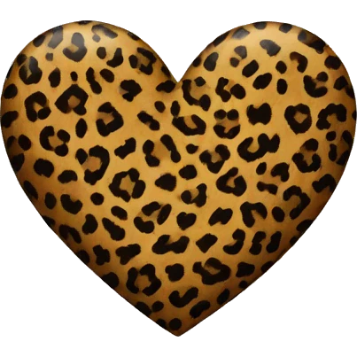Leopard print heart emoji