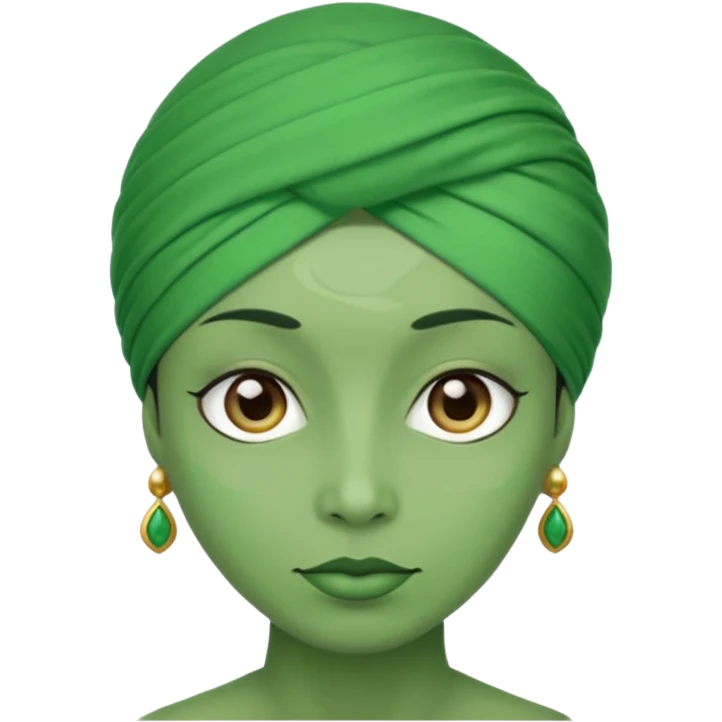 👳‍♀️ but green skin emoji