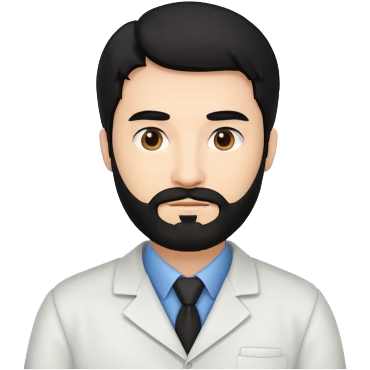 Professor in the la casa de papel TV show, with black hair and beard emoji