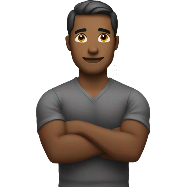 A man with his arms crossed emoji