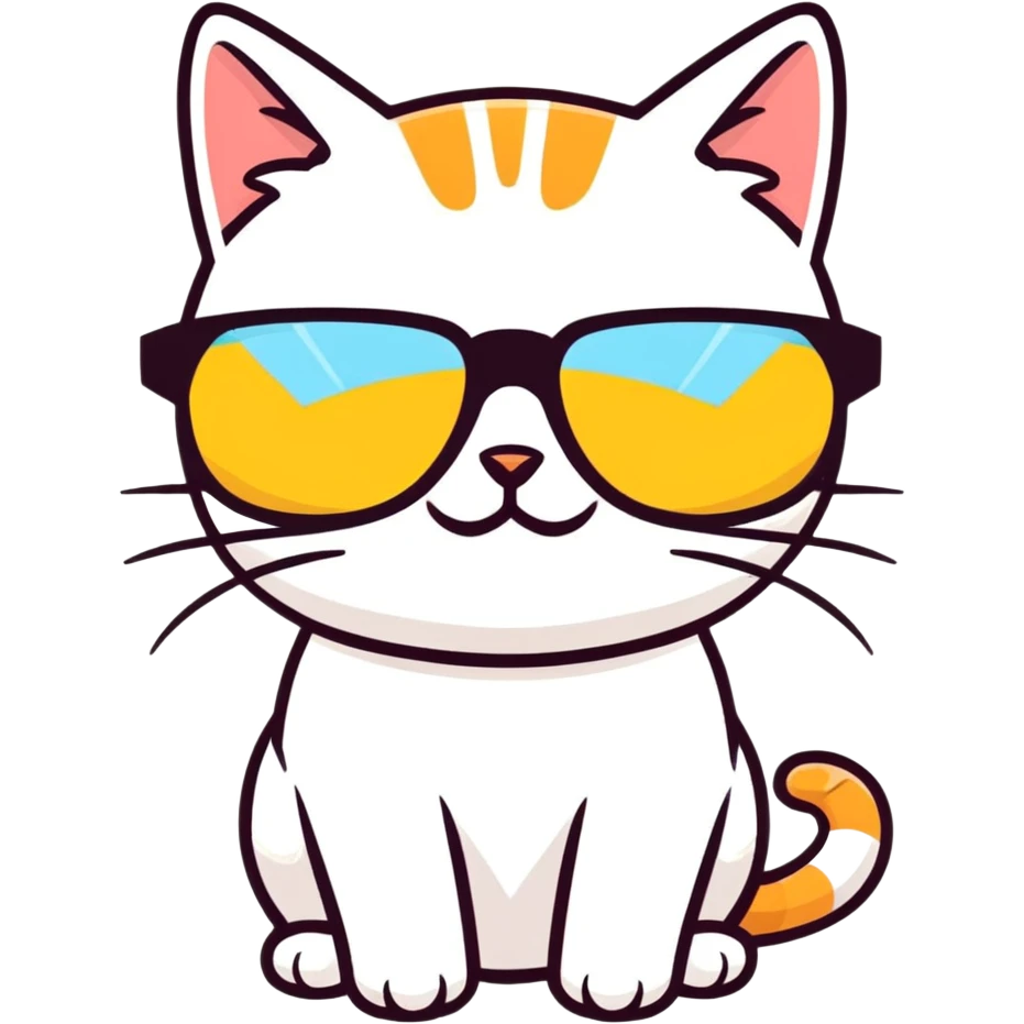 Cat with sunglasses emoji