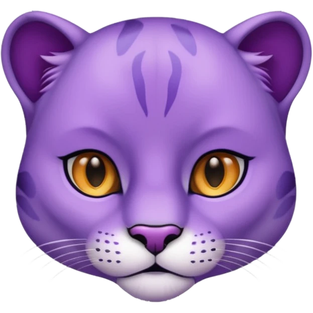 Purple Panther face turned to the slight right emoji