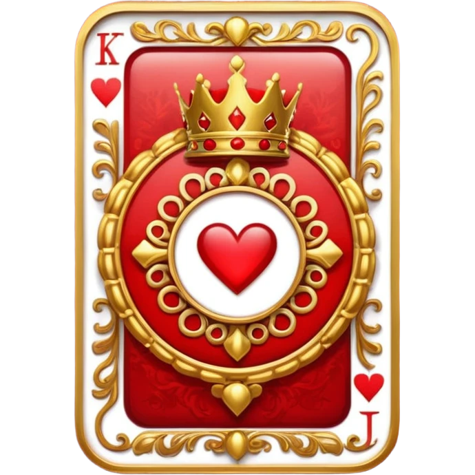 King of Hearts solitary  with out the card only the symbols emoji
