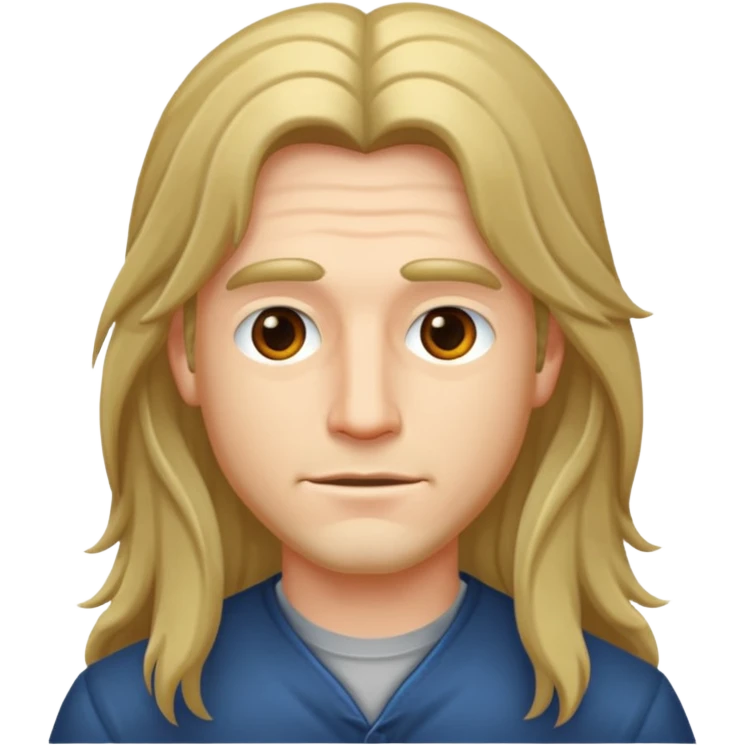 man with long hair but 2d emoji