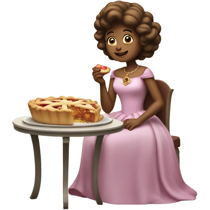 Princess eating pie emoji